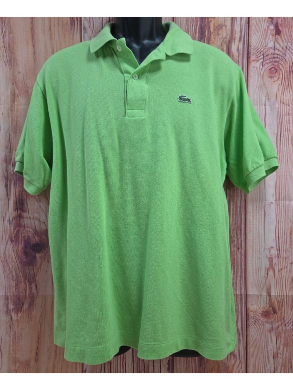 Lacoste Mens Green Polo Shirt Size 6 Cotton Short Sleeve Classic Fit